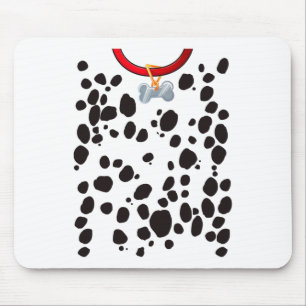 Dog Costume Dalmations Spots Puppy Print Halloween Mouse Pad