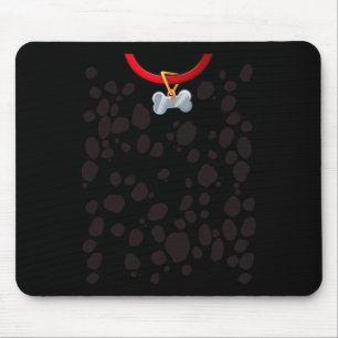 Dog Costume Dalmations Spots Puppy Print Halloween Mouse Pad