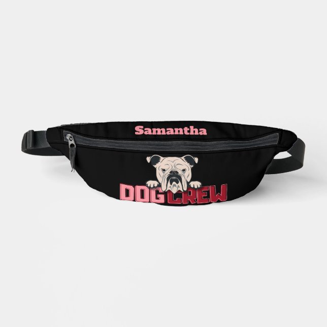 Dog Crew Bulldog Custom Fanny Pack (Front)