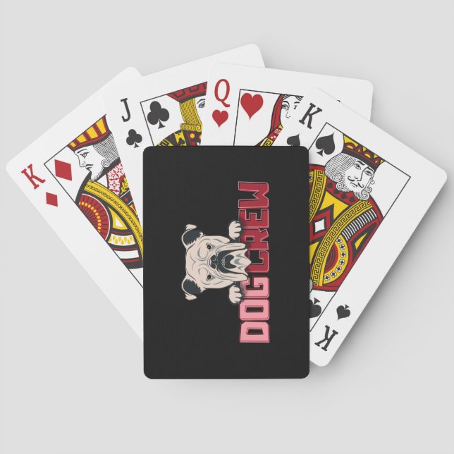 Dog Crew Bulldog Playing Cards (Back)