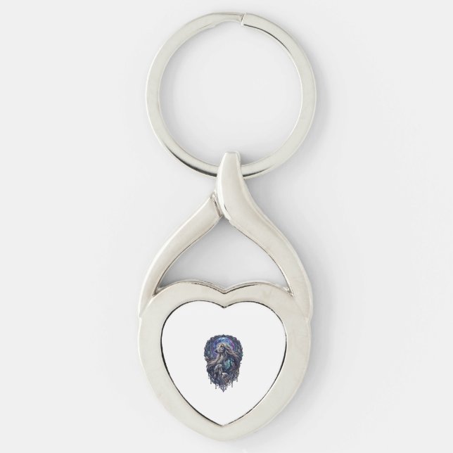 Dog Crystal Moon Enchanted Forest_1 Keychain (Front)