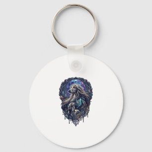 Dog Crystal Moon Enchanted Forest_1 Keychain