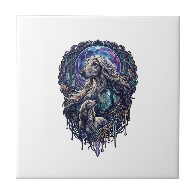 Dog Crystal Moon Enchanted Forest_1 Tile (Front)