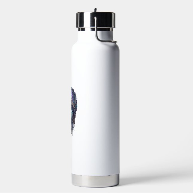 Dog Crystal Moon Enchanted Forest_1 Water Bottle (Left)