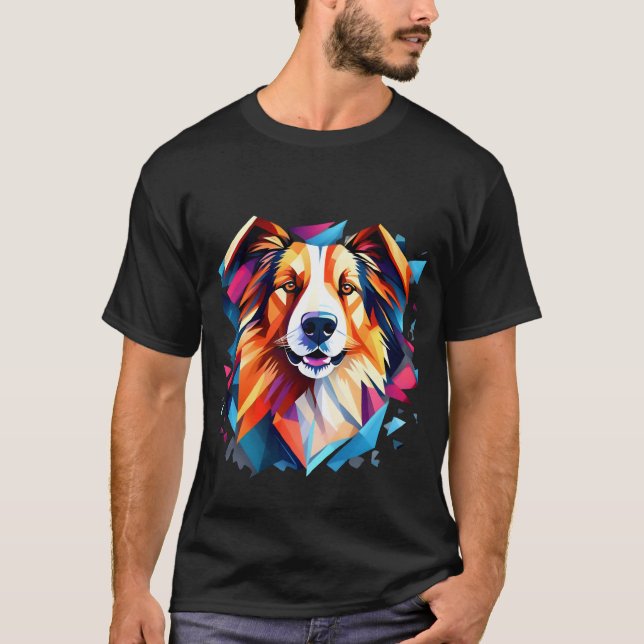 Dog Cubism Art Style T-Shirt (Front)