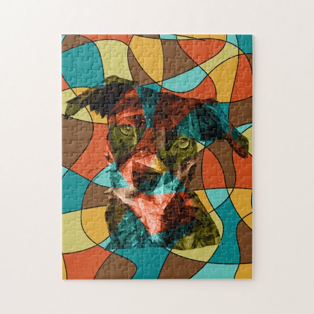 dog cubism jigsaw puzzle (Vertical)