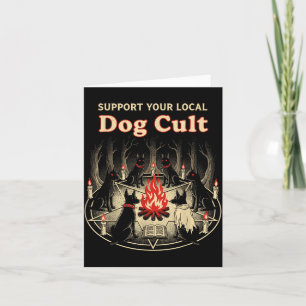 Dog Cult Funny Halloween Witches Occult Graphic Card