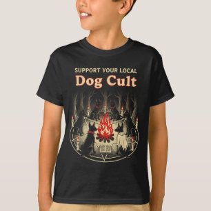 Dog Cult Funny Halloween Witches Occult Graphic T-Shirt