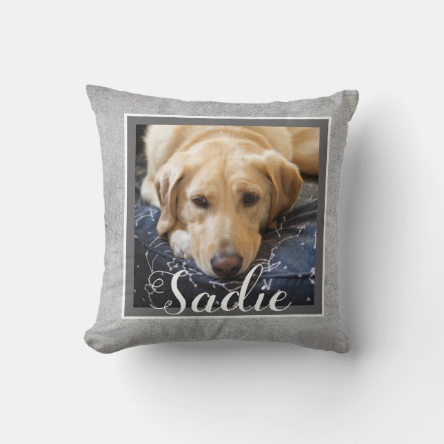 dog custom photo add your own to personalize throw pillow (Front)