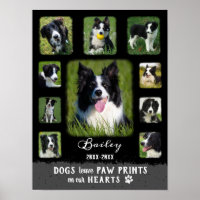Dog Custom Photo Collage Faded Borders Black Grey