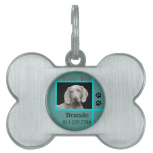 Dog Custom Photo Pet ID Tag