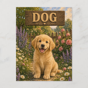 Dog Cute Baby Storybook Nursery Animal Postcard