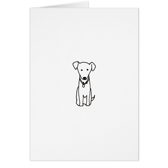 Dog - cute fun line drawing art logo design simple (Front)