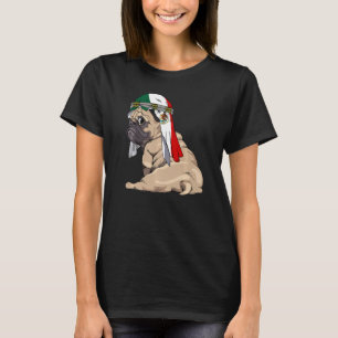 Dog  Cute Pug Retro Mexico Flag Pride T-Shirt