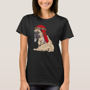 Dog  Cute Pug Retro Morocco Flag Pride T-Shirt