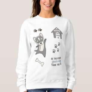Dog Cute Sticker Set Alaska Husky Lover Sweatshirt
