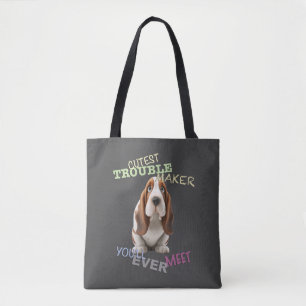 Dog Cuttest Trouble Maker Cute Adorable Funny Tote Bag