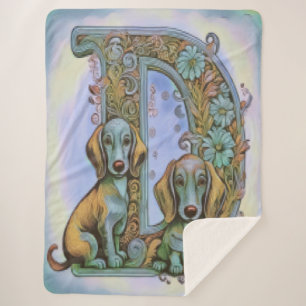 Dog D Alfabet Sherpa Blanket