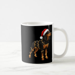 Dog Dachshund Wrapped In Christmas Lights - Holida Coffee Mug