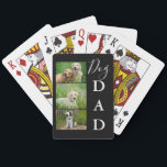 Dog Dad 3 Photo Collage Playing Cards<br><div class="desc">Dog Dad 3 photo collage playing cards. Replace the photos with your own.</div>
