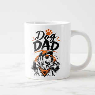 Dog Dad Adventure Mountain Dog Lover Large Coffee Mug