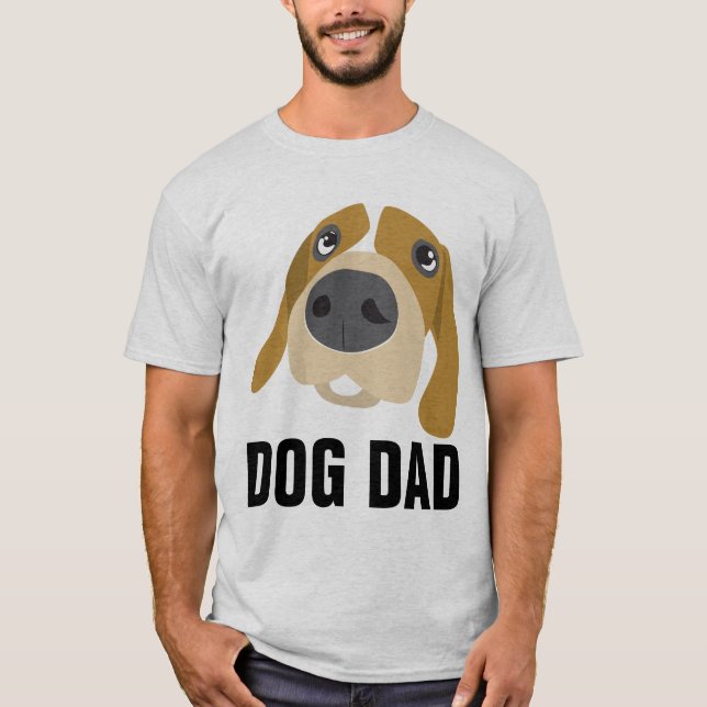 DOG DAD Beagle T-Shirts Tees (Front)