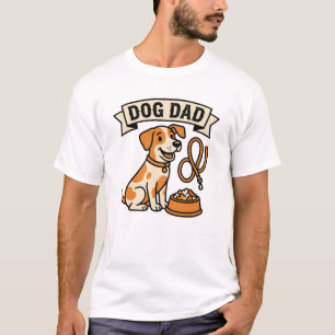 Dog Dad Cartoon Banner T-Shirt