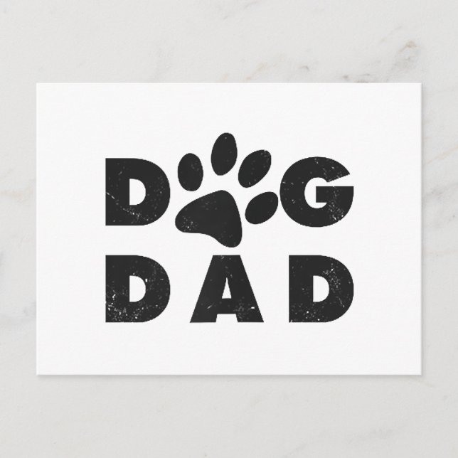 Dog Dad classic Holiday Postcard (Front)