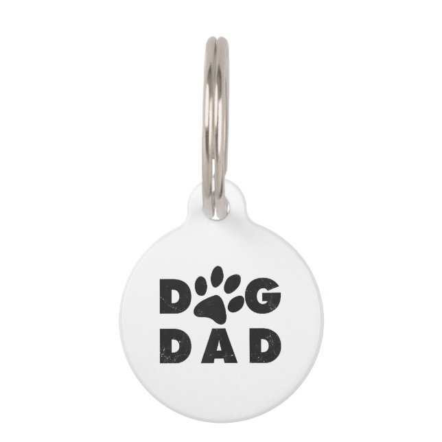 Dog Dad classic Pet Tag (Front)