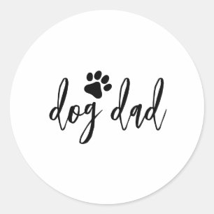 Dog dad classic round sticker