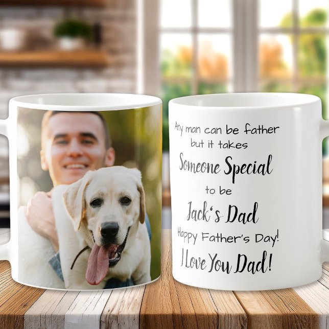 Dog Dad Custom Pet Photo Father's Day Coffee Mug (Creator Uploaded)