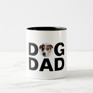 Dog Dad, Custom Photo Dad Gift Two-Tone Coffee Mug