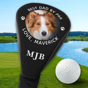 Dog Dad Custom Photo Modern Personalized Monogram Golf Head Cover