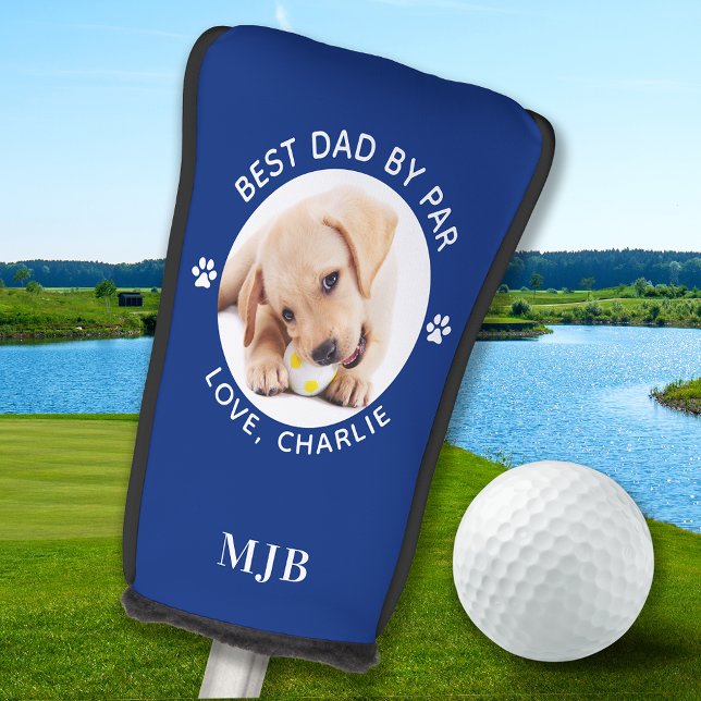 DOG DAD Custom Photo Personalized Monogram Putter  Golf Head Cover (Creator Uploaded)