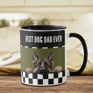 Dog Dad Distressed German Shepherd Mug