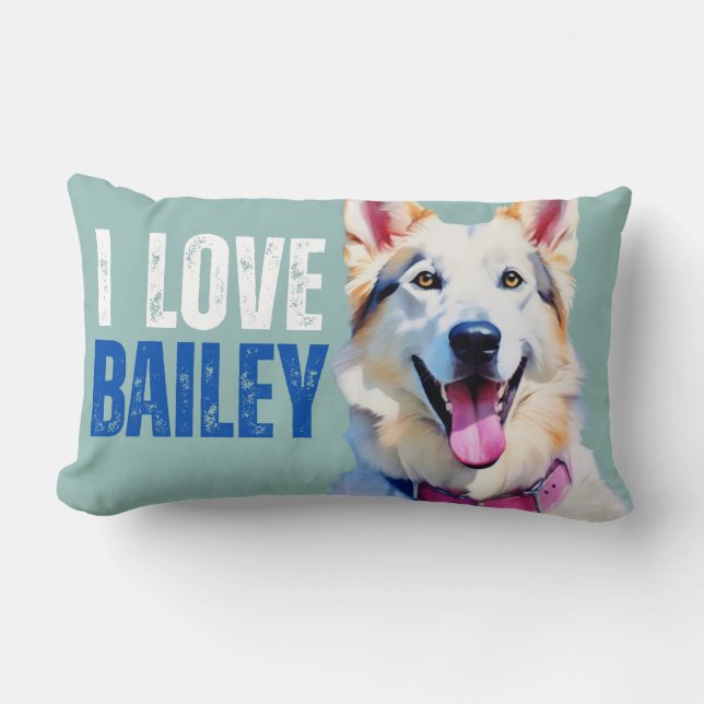 Dog Dad Dog Mom Gift I Love You Pet Throw Pillow (Front)
