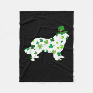 Dog Dad Dog Mom sSt Patricks Day Newfoundland Fleece Blanket