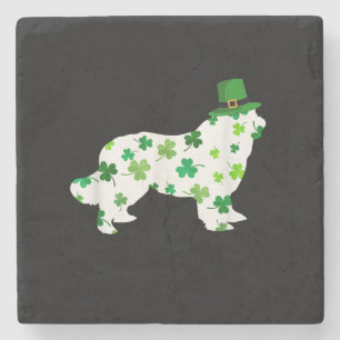 Dog Dad Dog Mom sSt Patricks Day Newfoundland Stone Coaster