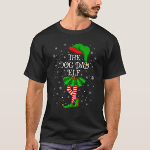 Dog Dad Elf Christmas Matching Family Women Girls T-Shirt
