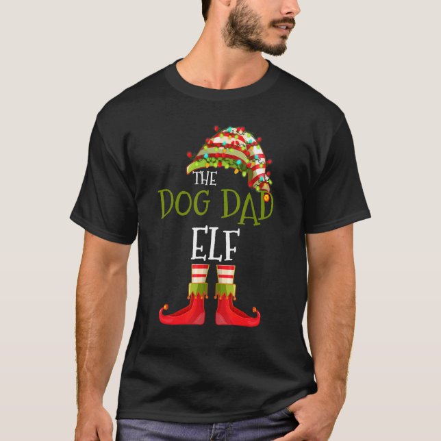 Dog Dad Elf Group Matching Family Christmas  2 T-Shirt (Front)