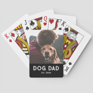 Dog Dad Established Photo Gift Playing Cards