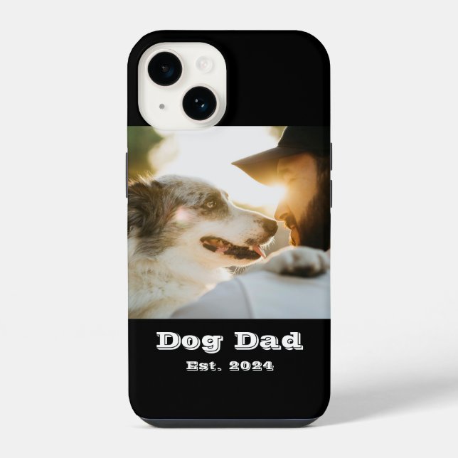 Dog Dad Established Photo  iPhone Case (Back)