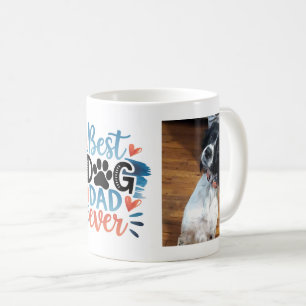Dog Dad Father's Day Birthday  2 Photo Coffee Mug