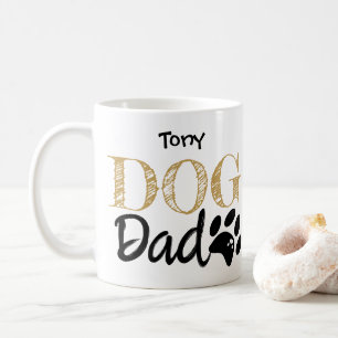 Dog dad fathers day Paw Print Mug Gift