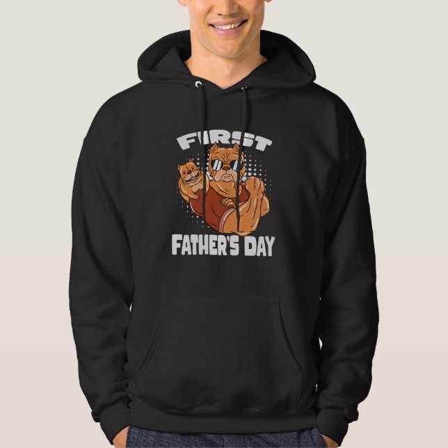 Dog Dad First Father s Day Hoodie (Front)