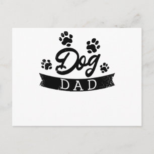Dog Dad Funny Design - Gift idea for dogs owners o Holiday Postcard