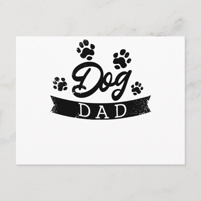Dog Dad Funny Design - Gift idea for dogs owners o Postcard (Front)