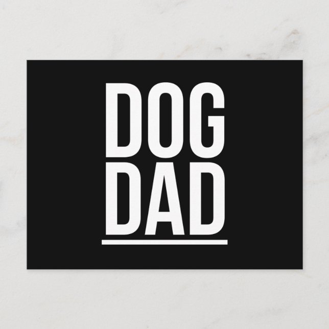 Dog dad funny fathers day gifts white postcard (Front)