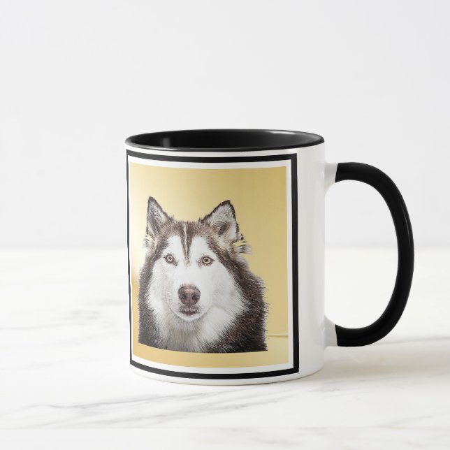 Dog Dad Funny Father's Day Pet Photo Black Inside Mug (Right)
