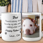 Dog Dad Funny Father's Day - Pet Photo Dog Humour Coffee Mug<br><div class="desc">Surprise Dad this Father's Day with this super cute dog dad mug . Dad ... There's nobody I'd rather have by my side , awkwardly waiting while I poop ! Personalize with the Dog Dad's favourite Pet Photo, and name . Dog Dad Funny Father's Day - Pet Photo Dog Humour...</div>